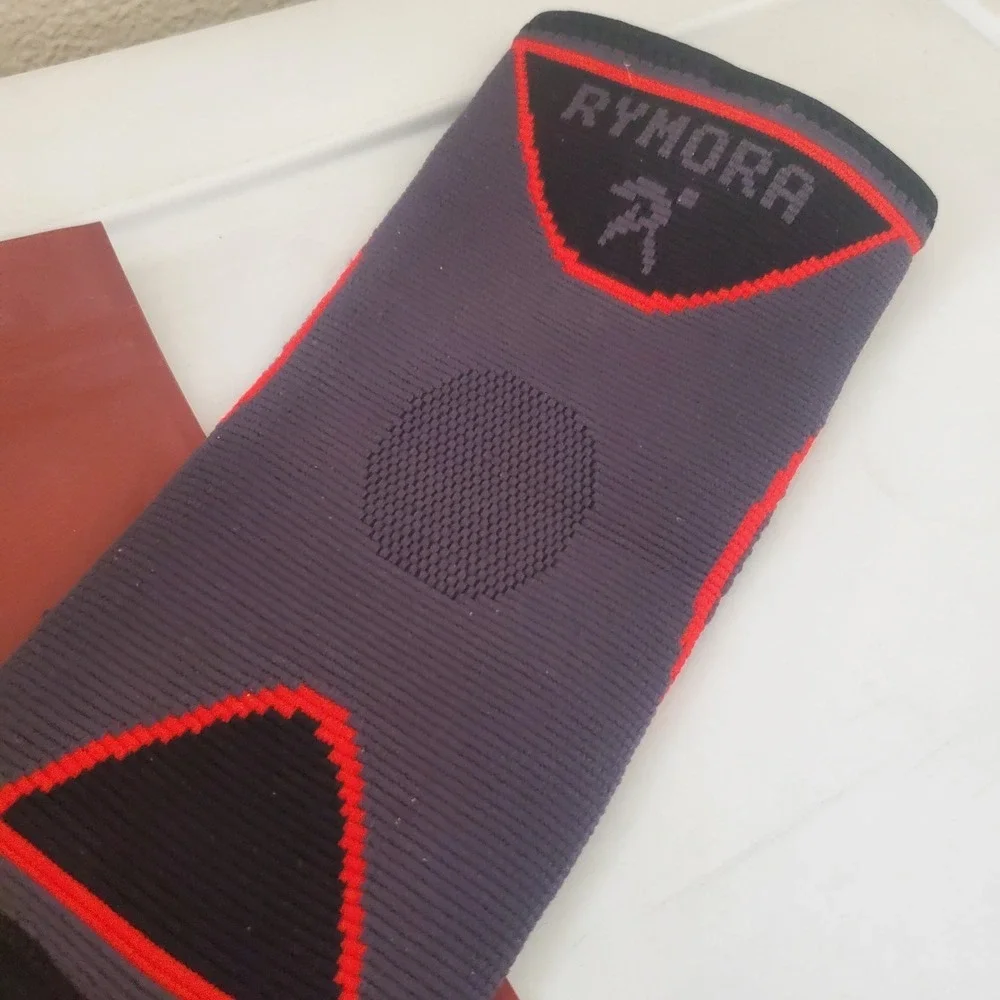 Rymora Elbow Compression Support Sleeve Small Grey Red Arthritis B07Z83RHMB